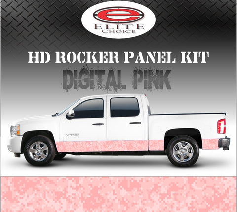 Digital Pink Camo Rocker Panel Graphic Decal Wrap Truck SUV - 12" x 24FT