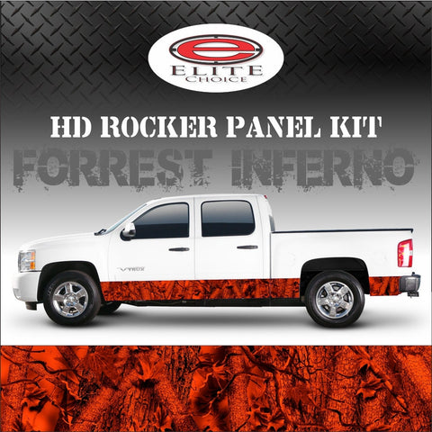 Forrest Inferno Camo Rocker Panel Graphic Decal Wrap Truck SUV - 12" x 24FT