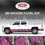 Purple Snow Camo Rocker Panel Graphic Decal Wrap Truck SUV - 12" x 24FT