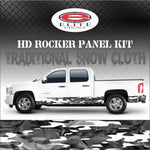 Traditional Snow Cloth Camo Rocker Panel Graphic Decal Wrap Truck SUV - 12" x 24FT