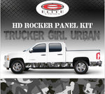 Trucker Girl Urban Camo Rocker Panel Graphic Decal Wrap Truck SUV - 12" x 24FT