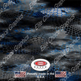 Chameleon Hex 2 Blue 15"x52" or 24"x52" Truck/Pattern Print Tree Real Camouflage Sticker Roll or Sheet