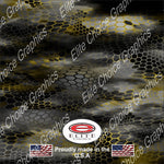 Chameleon Hex 2 Yellow 15"x52" or 24"x52" Truck/Pattern Print Tree Real Camouflage Sticker Roll or Sheet