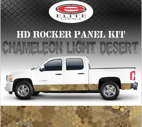 Chameleon Light Desert Camo Rocker Panel Graphic Decal Wrap Truck SUV - 12" x 24FT