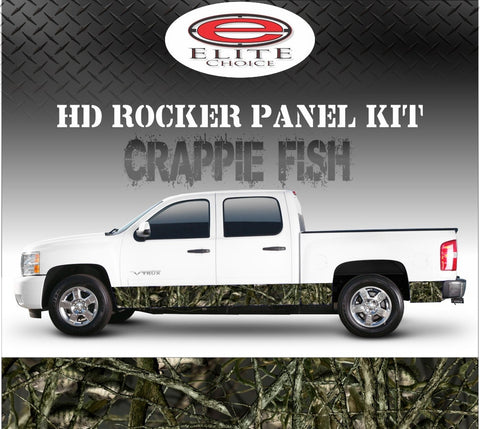Crappie Fish Camo Rocker Panel Graphic Decal Wrap Truck SUV - 12" x 24FT