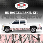 Pink Snow Camo Rocker Panel Graphic Decal Wrap Truck SUV - 12" x 24FT