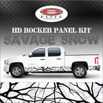 Savage Snow Camo Rocker Panel Graphic Decal Wrap Truck SUV - 12" x 24FT