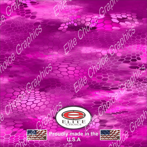 Chameleon Hex 3 Pink 15"x52" or 24"x52" Truck/Pattern Print Tree Real Camouflage Sticker Roll or Sheet