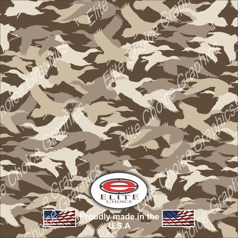 Duck Hunting Silhouette 15"x52" or 24"x52" Truck/Pattern Print Tree Real Camouflage Sticker Roll or Sheet