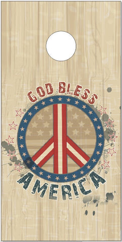 America Flag Wood Stamp Cornhole Wrap Bag Toss Decal Baggo Skin Sticker Wraps Laminated or Non Laminated