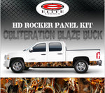 Obliteration Blaze Buck Deer Camo Rocker Panel Graphic Decal Wrap Truck SUV - 12" x 24FT