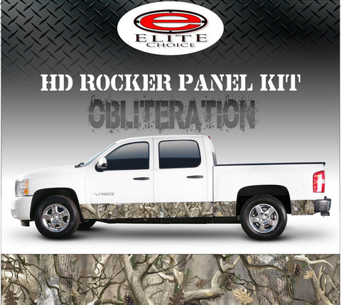 Obliteration Camo Rocker Panel Graphic Decal Wrap Truck SUV - 12" x 24FT