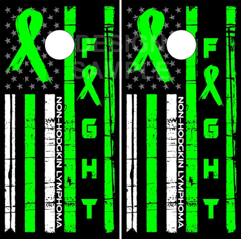 Non-Hodgkin lymphoma Awareness Flag Cornhole Wrap