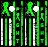 Non-Hodgkin lymphoma Awareness Flag UV Direct Print Cornhole Tops