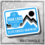 Custom Rectangle Die Cut Stickers