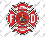 Volunteer Firefighter SVG. EPS. PNG Instant Download File