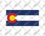 Colorado Flag SVG. EPS. PNG Instant Download File